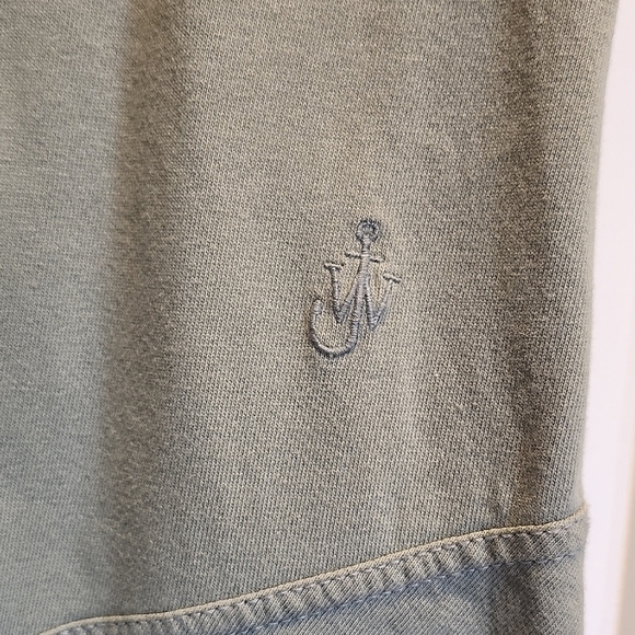 JW Anderson Olive Green 100% Cotton Short Sleeve Dress Crew Neck Size Medium - Picture 4 of 9